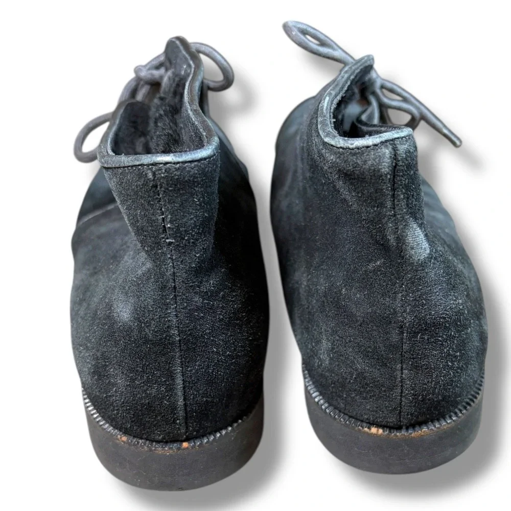 Salvatore Ferragamo Black Suede Fur Lined Chukka Boots Women‎ 8